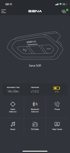 Sena 50R Test App IOS