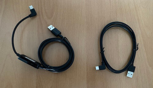 Sena 50R Test Ladezeit - 2 USB-C Kabel