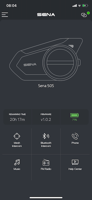 Sena 50S Test App IOS